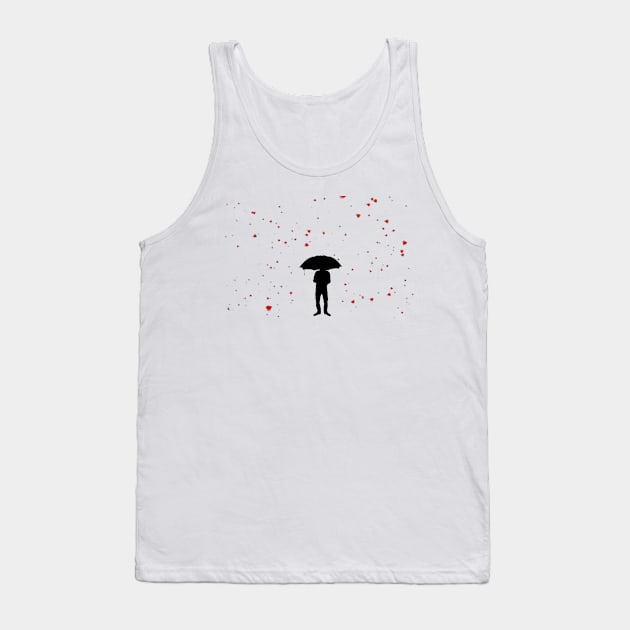 Man In the Heart Rain Tank Top by YellowLion